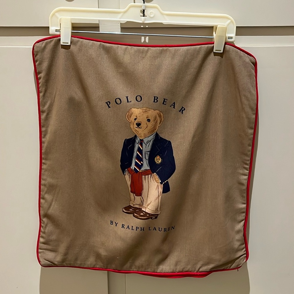 Ralph Lauren polo bear pillow cover